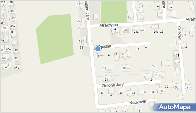 Zielonki, Zielone Jary, 18, mapa Zielonki