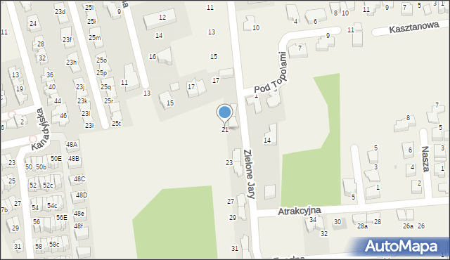 Zielonki, Zielone Jary, 21, mapa Zielonki