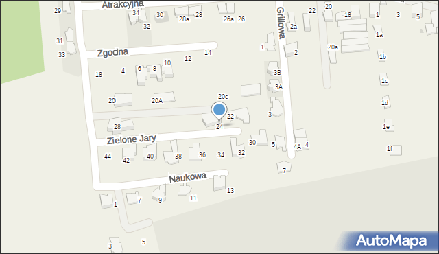 Zielonki, Zielone Jary, 24, mapa Zielonki
