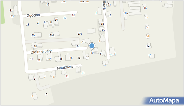 Zielonki, Zielone Jary, 30, mapa Zielonki