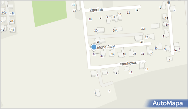 Zielonki, Zielone Jary, 44, mapa Zielonki
