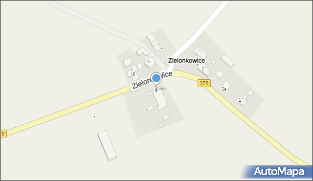 Zielonkowice, Zielonkowice, 8, mapa Zielonkowice