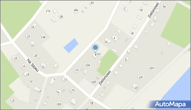 Zielonowo, Zielonowo, 9, mapa Zielonowo