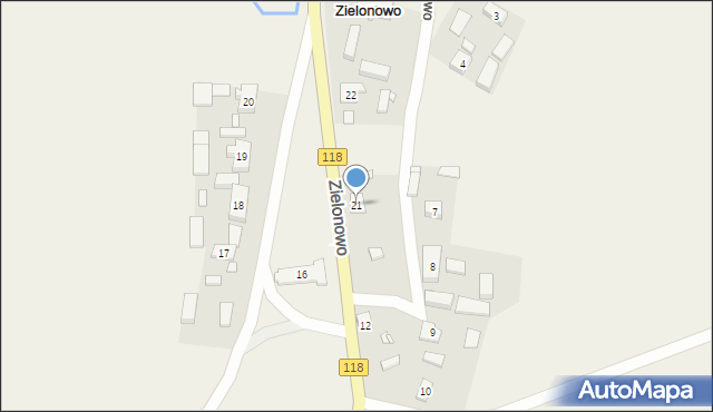 Zielonowo, Zielonowo, 21, mapa Zielonowo