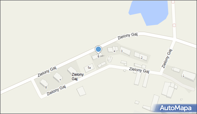 Zielony Gaj, Zielony Gaj, 5, mapa Zielony Gaj
