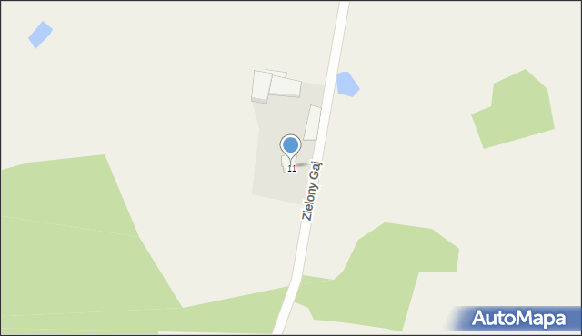 Zielony Gaj, Zielony Gaj, 11, mapa Zielony Gaj