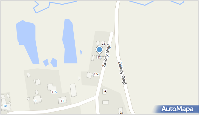 Zielony Grąd, Zielony Grąd, 12, mapa Zielony Grąd