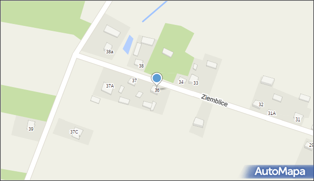 Ziemblice, Ziemblice, 36, mapa Ziemblice