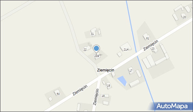 Ziemięcin, Ziemięcin, 22a, mapa Ziemięcin