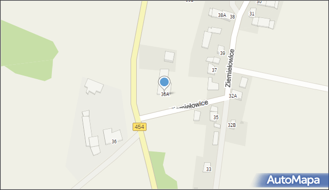 Ziemiełowice, Ziemiełowice, 36A, mapa Ziemiełowice