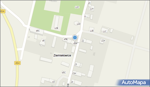 Ziemiełowice, Ziemiełowice, 45A, mapa Ziemiełowice