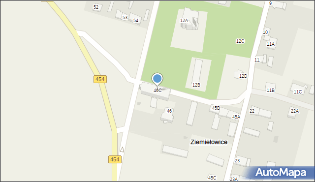 Ziemiełowice, Ziemiełowice, 46C, mapa Ziemiełowice