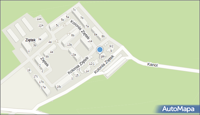 Ziętek, Ziętek, 10/2, mapa Ziętek