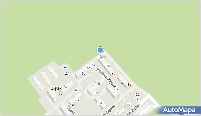 Ziętek, Ziętek, 7c, mapa Ziętek