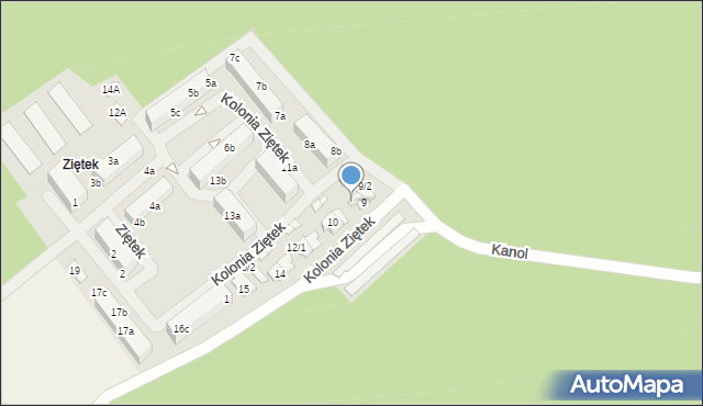 Ziętek, Ziętek, 9/1, mapa Ziętek