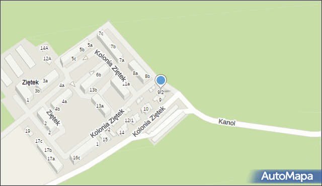 Ziętek, Ziętek, 9/2, mapa Ziętek