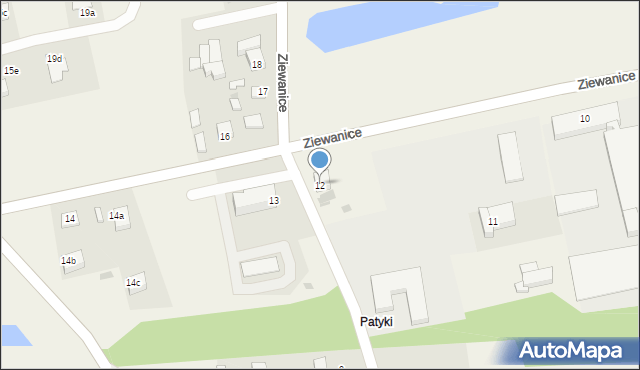 Ziewanice, Ziewanice, 12, mapa Ziewanice