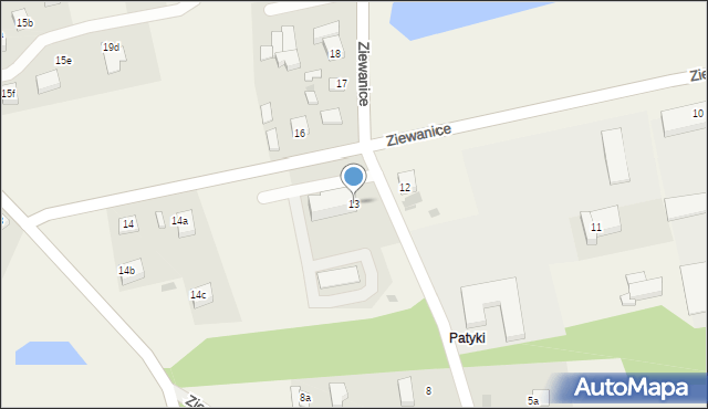 Ziewanice, Ziewanice, 13, mapa Ziewanice