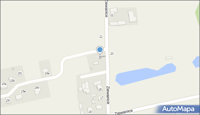 Ziewanice, Ziewanice, 19, mapa Ziewanice