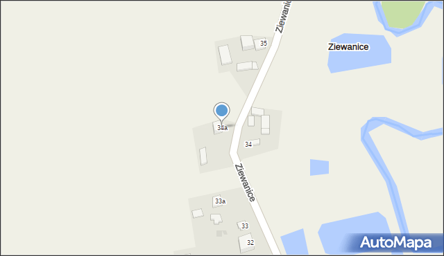 Ziewanice, Ziewanice, 34a, mapa Ziewanice