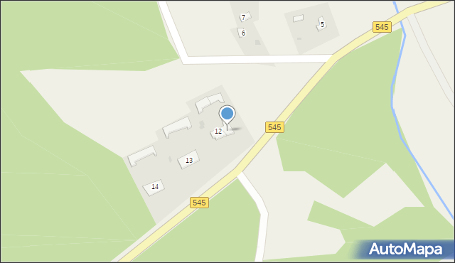 Zimna Woda, Zimna Woda, 12/2, mapa Zimna Woda