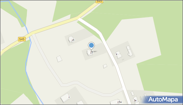 Zimna Woda, Zimna Woda, 15, mapa Zimna Woda