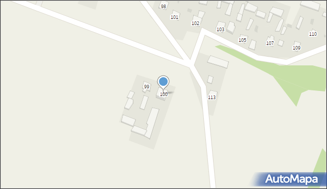 Zimna Woda, Zimna Woda, 100, mapa Zimna Woda