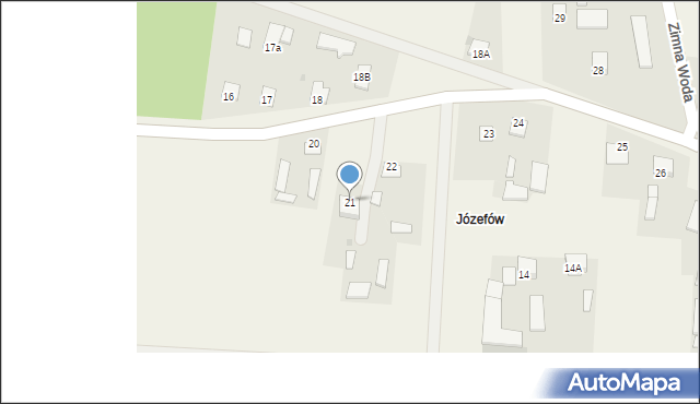 Zimna Woda, Zimna Woda, 21, mapa Zimna Woda