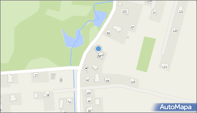 Zimna Woda, Zimna Woda, 108, mapa Zimna Woda
