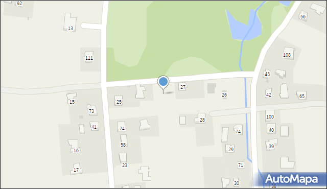 Zimna Woda, Zimna Woda, 27a, mapa Zimna Woda