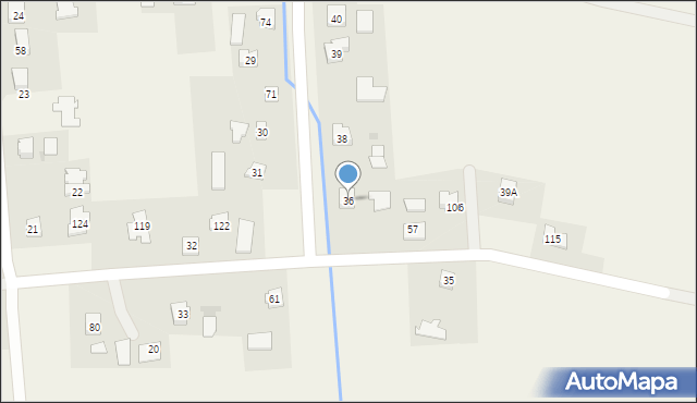 Zimna Woda, Zimna Woda, 36, mapa Zimna Woda