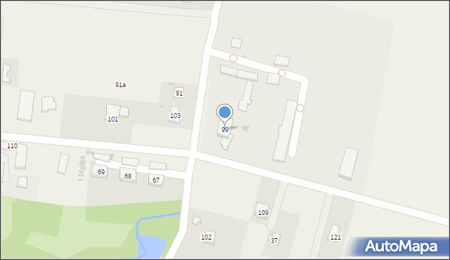 Zimna Woda, Zimna Woda, 66, mapa Zimna Woda