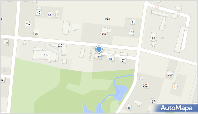 Zimna Woda, Zimna Woda, 69, mapa Zimna Woda