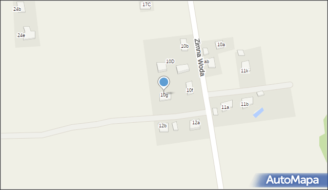 Zimna Woda, Zimna Woda, 10g, mapa Zimna Woda