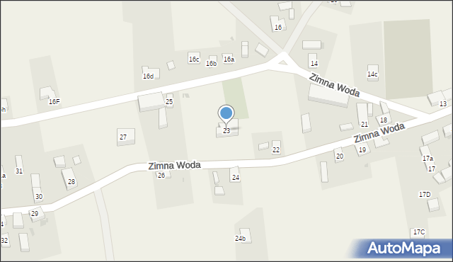 Zimna Woda, Zimna Woda, 23, mapa Zimna Woda