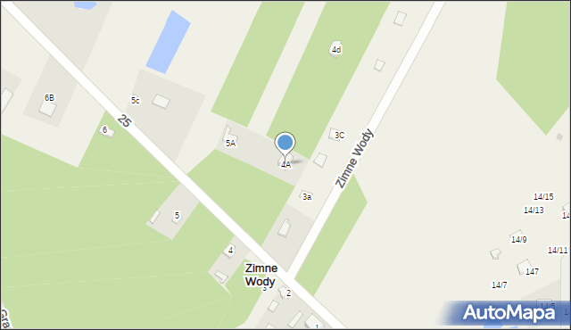 Zimne Wody, Zimne Wody, 4A, mapa Zimne Wody