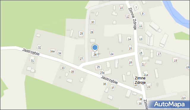 Zimne Zdroje, Zimne Zdroje, 26, mapa Zimne Zdroje