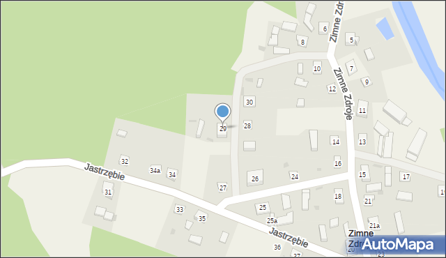 Zimne Zdroje, Zimne Zdroje, 29, mapa Zimne Zdroje