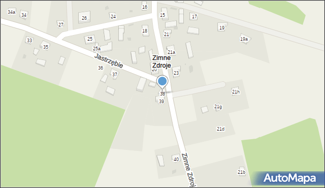 Zimne Zdroje, Zimne Zdroje, 38, mapa Zimne Zdroje