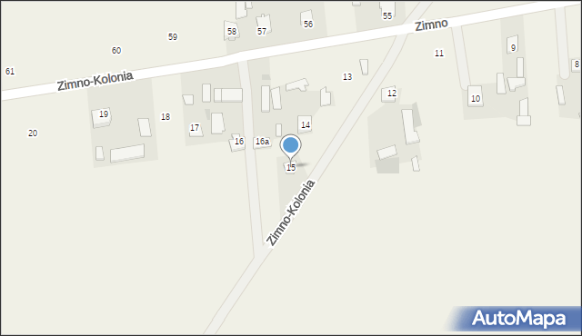 Zimno-Kolonia, Zimno-Kolonia, 15, mapa Zimno-Kolonia