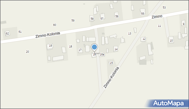 Zimno-Kolonia, Zimno-Kolonia, 16, mapa Zimno-Kolonia