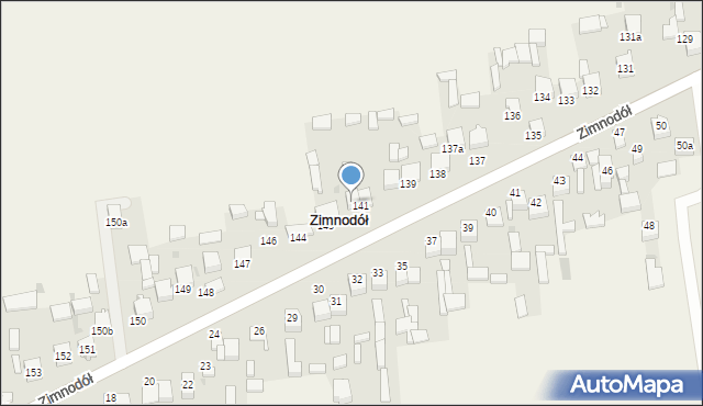 Zimnodół, Zimnodół, 142, mapa Zimnodół