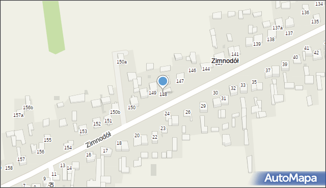 Zimnodół, Zimnodół, 148, mapa Zimnodół