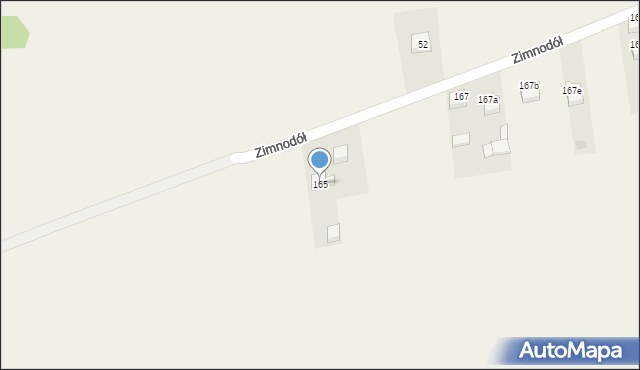 Zimnodół, Zimnodół, 165, mapa Zimnodół