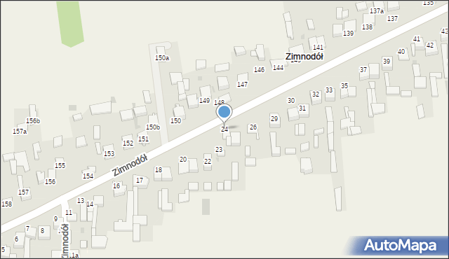 Zimnodół, Zimnodół, 24, mapa Zimnodół