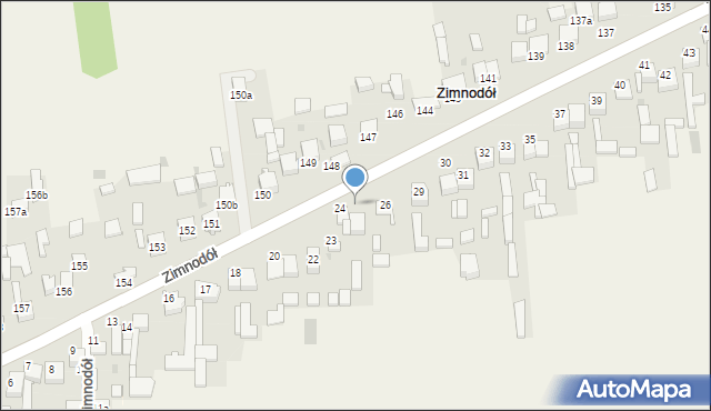 Zimnodół, Zimnodół, 25, mapa Zimnodół