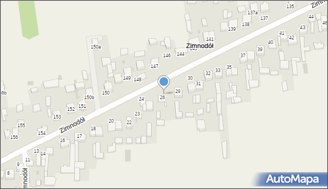 Zimnodół, Zimnodół, 27, mapa Zimnodół