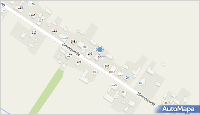 Zimnowoda, Zimnowoda, 104, mapa Zimnowoda