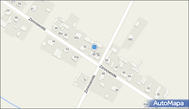 Zimnowoda, Zimnowoda, 90a, mapa Zimnowoda