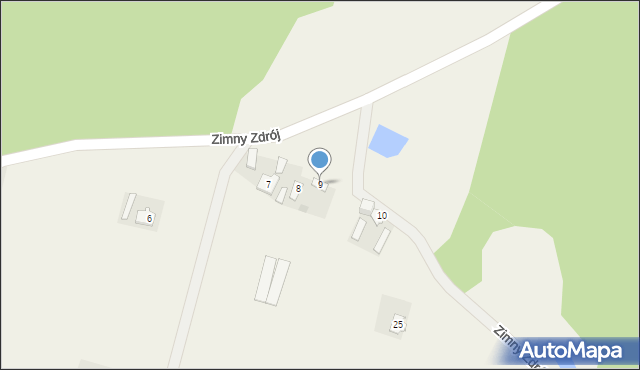 Zimny Zdrój, Zimny Zdrój, 9, mapa Zimny Zdrój